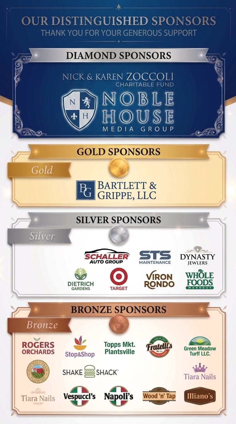 Cycling With Cancer sponsor tiers: Diamond, Gold, Silver, and Bronze, with the logo of each sponsoring business under its tier